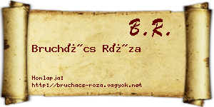 Bruchács Róza névjegykártya