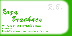 roza bruchacs business card